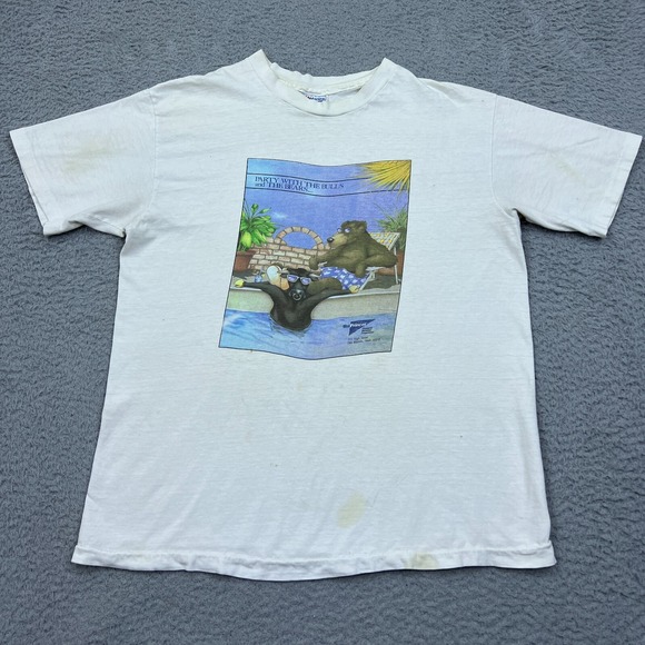 VTG Party w/ the Bears & Bulls Princor Financial Shirt Graphic TShirt USA Made - Picture 1 of 13